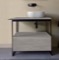 Console Sink Vanity With Ceramic Vessel Sink and Grey Oak Drawer, 35